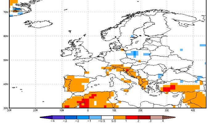 Die Graphik zeigt die Computervorhersage des Amerikanischen Wetterdienstes NOAA anhand des CFS für den Sommer 2021. Demnach geht es durchschnittlich temperiert durch die Sommermonate Juni, Juli und August.