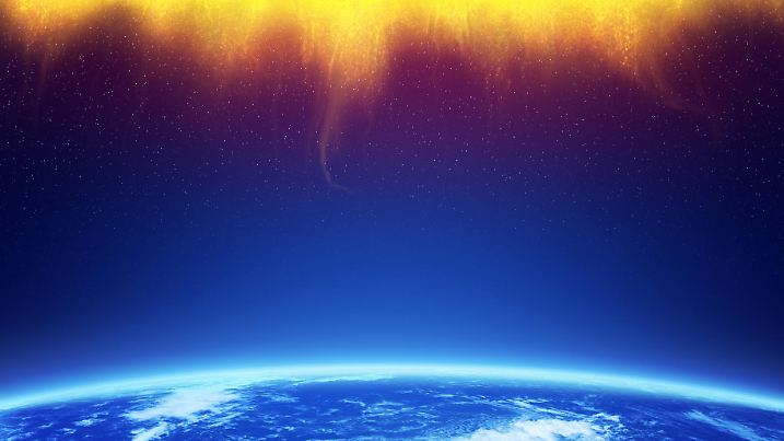 Planet Earth and Sun? high orbit view
