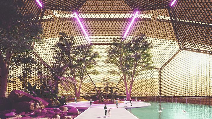 Parkanlagen in Nüwa dienen der Pflege von sozialen Kontakten.