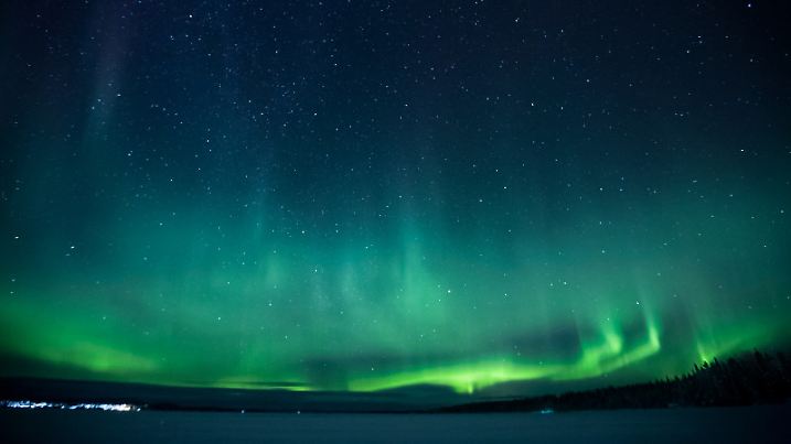 TIME LAPSE OF THE AURORA BOREALIS IN LAPLAND, A PHENOMENON CAUSED BY THE SPECTACTULAR BATTERING OF EARTHâ€ÖS MAGNETIC FIELD BY THE SOLAR WIND, A CONSTANT STREAM OF PARTICLES THE SUN SENDS OUR WAY, GUSTING MOST SGTRONGLY WHEN THE SUN IS VERY ACTIVE