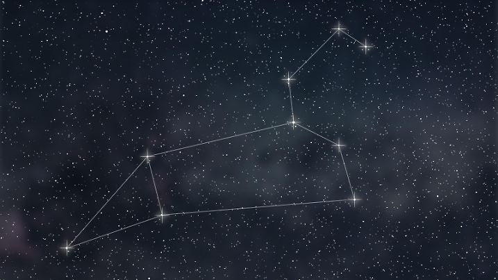 Leo Constellation. Zodiac Sign Leo constellation lines