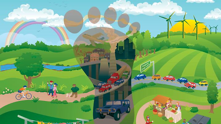 Highly detailed illustration of how we're polluting our earth & what we can do in order to reduce our carbon footprint. 8.5"x11" Includes EPS8, CS2, & high res JPEG. Please see my lightboxes for other "green" illustrations!