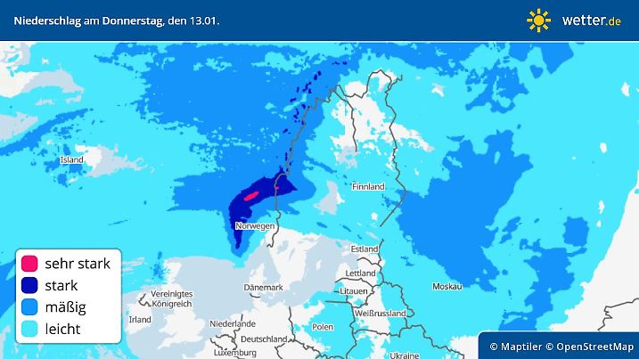 Niederschlag in Norwegen