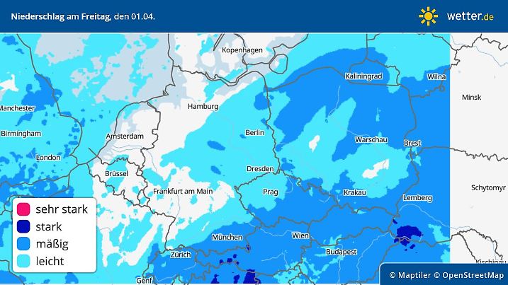 precipitation regen freitag