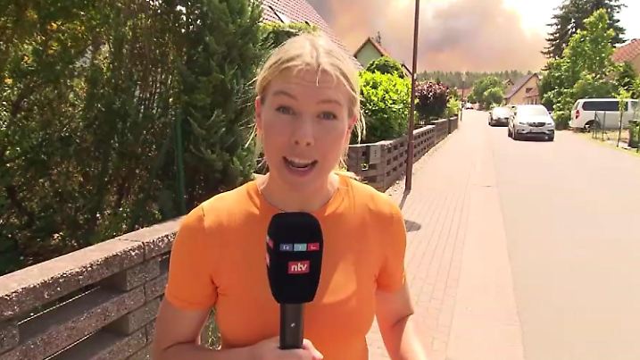 RTL-Reporterin Vivien Bahlmann vor Ort.