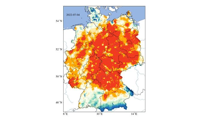 Trocken, trockener, Deutschland.