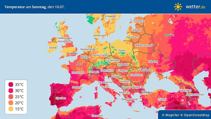 Hitzewelle in Europa im Juli 2022