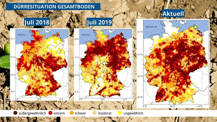 Dürremonitor für Deutschland