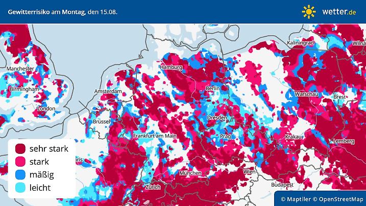 thunderStormChance gewitterrisiko montag