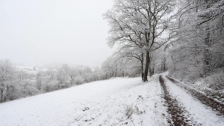  In der Nacht hat es wieder geschneit im Siegerland. Verschneite Landschaft in Siegen-Oberschelden. Winter im Siegerland am 08.01.2022 in Siegen/Deutschland. *** In the night it has snowed again in the Siegerland Snowy landscape in Siegen Oberschelden winter in the Siegerland on 08 01 2022 in Siegen Germany
