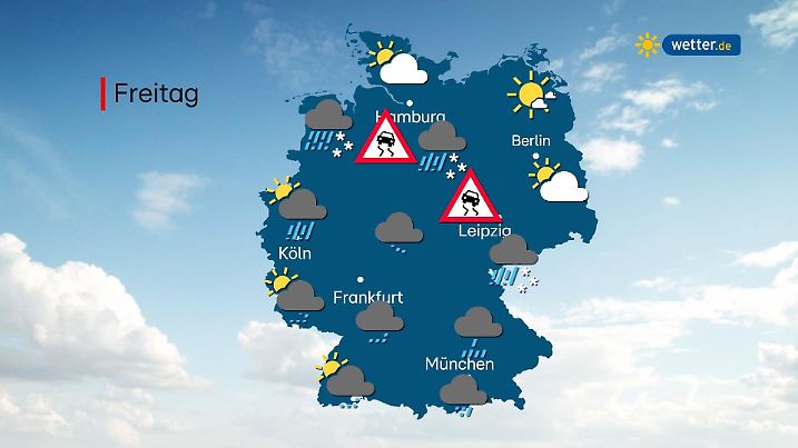 Winter in Deutschland: Erstmal ist der Norden und Osten dran.