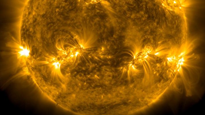 Sonneneruption am Sonnenfleck AR3184