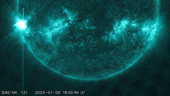 Sonnensturm auf der Sonne am 9. Januar 2023