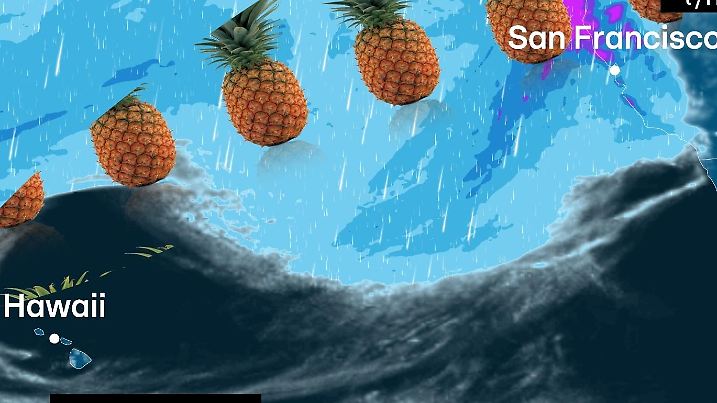 Mit dem Ananas-Express gelangen unwetterwillige Luftmassen in den Westen der USA