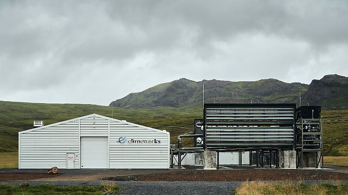This September 2021 image provided by Climeworks AG shows a chart at a plant called Orca near Reykjavik, Iceland. The plant is the largest such facility in the world, capturing about 4,000 metric tons of carbon dioxide per year. But compared to what the planet needs, the amount is tiny. (Climeworks AG via AP)