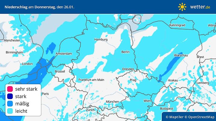 precipitation Niederschlag donnerstag