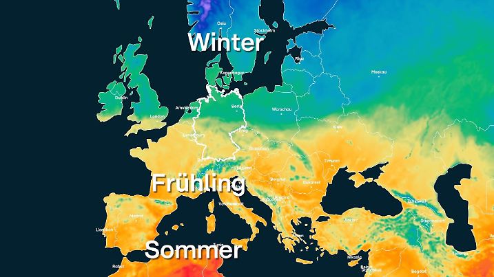 Luftmassengrenze teilt Deutschland in Winter und Frühling