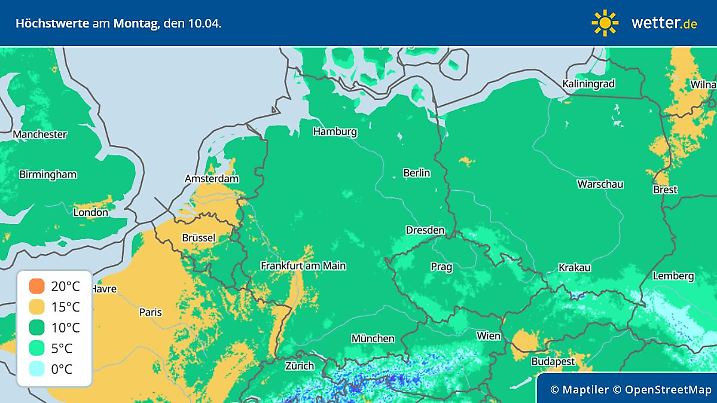 Prognose und Vorhersage für das Wetter in Deutschland am Ostermontag - vor allem im Westen mit Frühlingsgefühlen