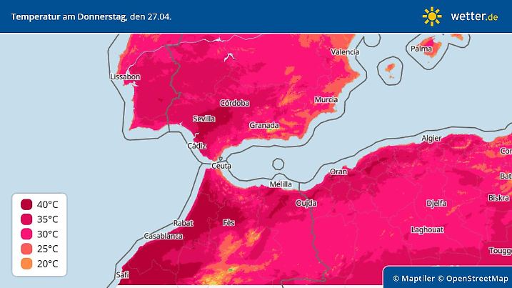 In Spanien ist es für April viel zu heiß.