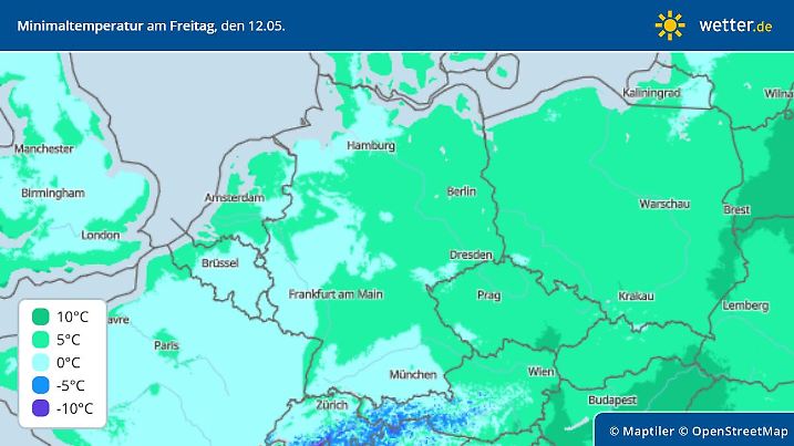 Prognose zu den Eisheiligen am 12. Mai