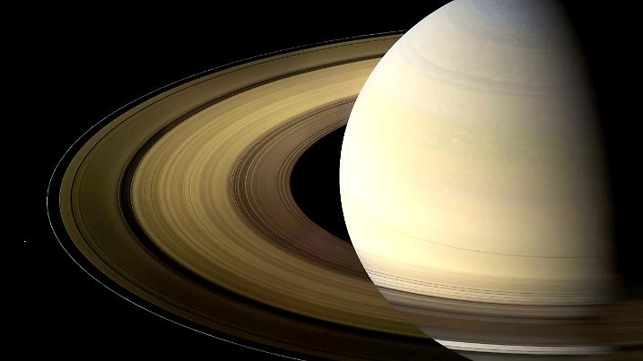 Planet Saturn computer graphics. Planet of the solar system.