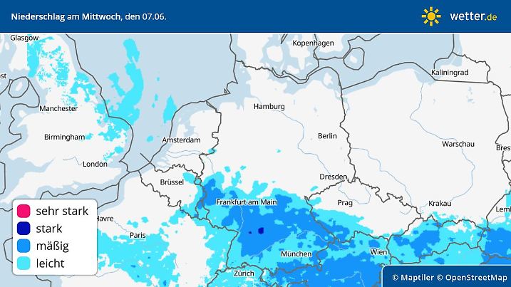 precipitation regen mittwoch