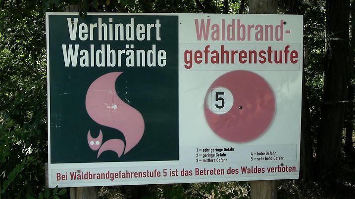 ID 620 Deutschland steuert auf eine neue Hitzewelle zu. Temperaturen von 35 C bis vereinzelt 40 C werden in der kommenden Woche erwartet. Die Ausgangssituation für die drohende Hitzewelle ist alles andere als ideal. In Teilen Ostdeutschlands, wie um Bad Düben, herrscht schon jetzt Waldbrandstufe 5. Das Betreten von Wäldern ist hier verboten. Mit der neuen Hitzewelle verschärft sich die Waldbrandgefahr deutlich. In immer mehr Gebiete wird daher die Waldbrandstufe 5 ausgerufen werden müssen. Der heiße Sommer und die Dürre hinterlassen schon jetzt deutliche Spuren. Bauern ernten schon jetzt ihre Felder ab. Knochentrocken und völlig ausgedörrt sind diese. Der Mai wächst schon seit einigen Wochen nicht mehr und Kastanienbäume verfärben ihre B
