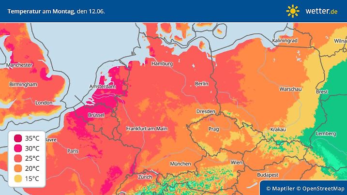 Kühler Ostwind vertreibt das Temperaturhoch