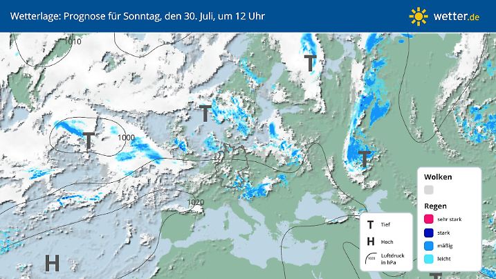 Wetterlage für Deutschland