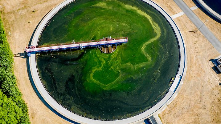 DEN BOSCH - A drone photo of a water treatment plant. (WWTP) 's-Hertogenbosch - 14 Jun 2023