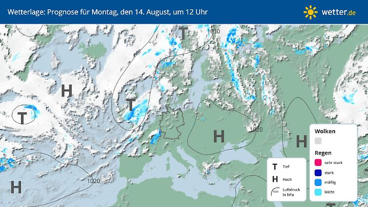 Wetterlage aktuell in Europa