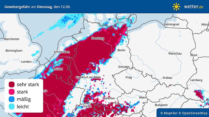 Prognose und Vorhersage der Gewittergefahr in Deutschland