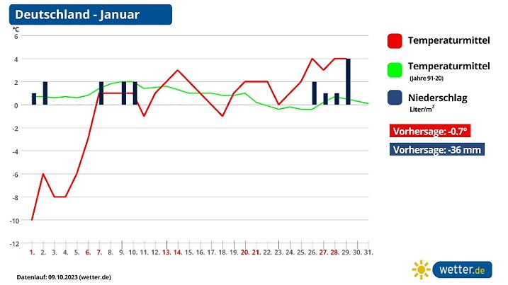 vorhersage wetter januar winter