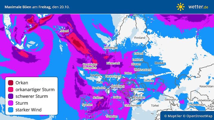 Wind und Sturm regieren in Europa.