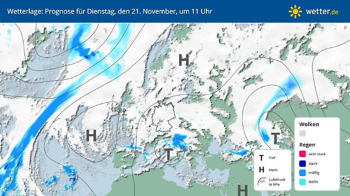 Wetterlage ECMWF dienstag