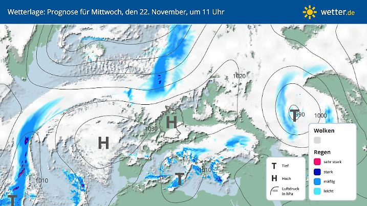 Wetterlage ECMWF Dienstag