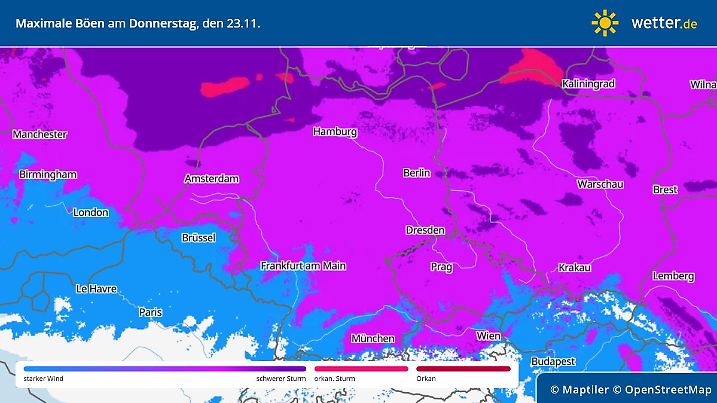 Am Donnerstag wird es stürmisch - zumindest im Norden.