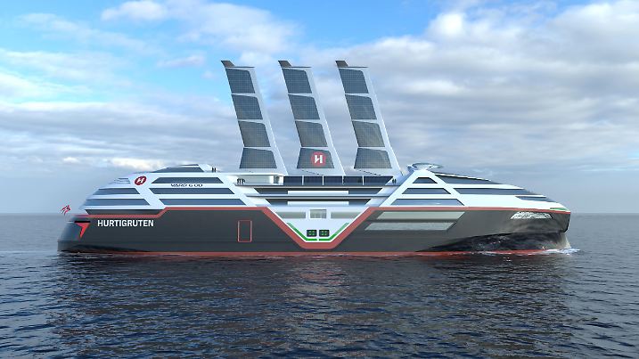 Hurtigruten stellt ihr emissionsfreies Schiff der Zukunft vor.