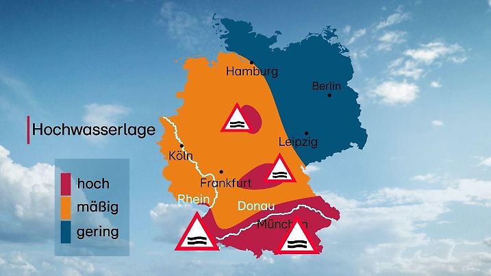 Hochwasser-Gefahrenkarte für Deutschland