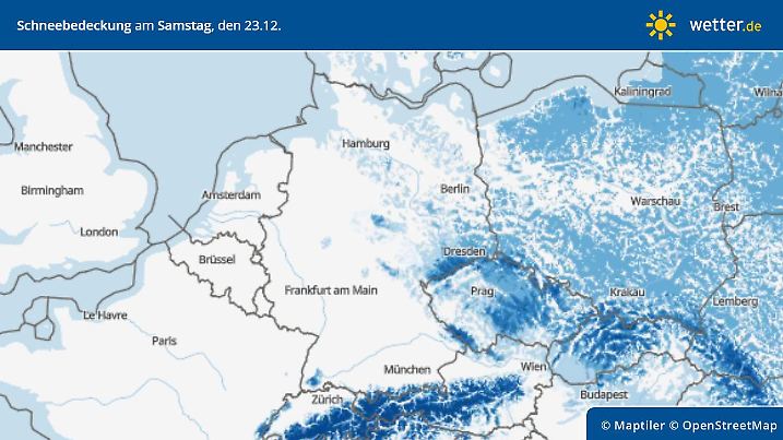 Schneeprognose für Samstag