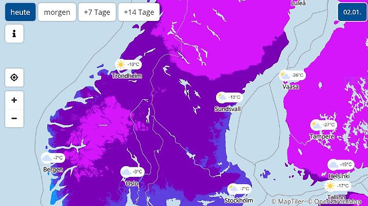 temperaturen norwegen