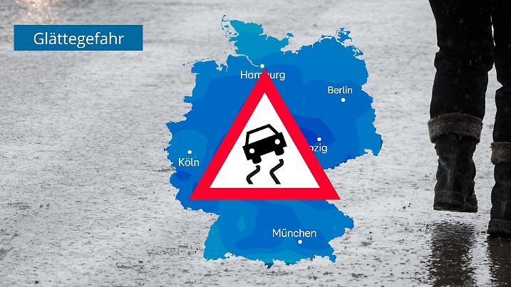 Glättegefahr in Deutschland
