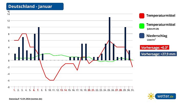 Monatsprognose Januar 2024