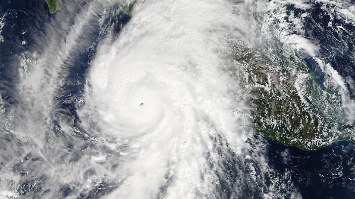 NASA-Satellitenbild des Rekord-Hurrikans Patricia am 23.10.2015