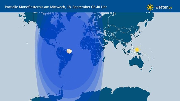 Partielle Mondfinsternis und wo sie zu sehen ist