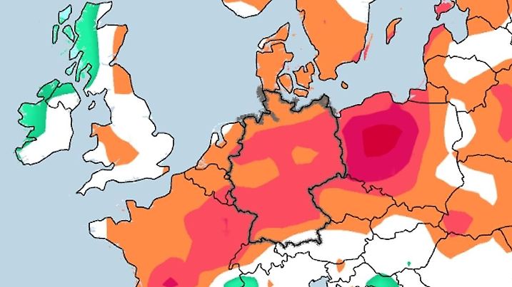 NOAA-Berechnungen: Die Monate Mai bis Juli könnten in Deutschland teils deutlich zu trocken ausfallen.