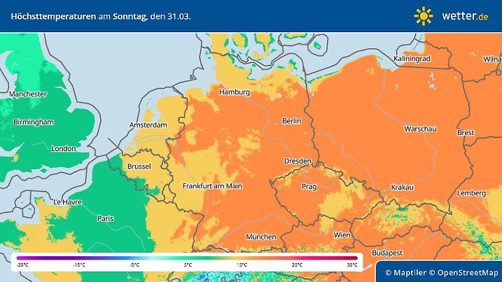 Die Temperaturen sind am Ostersonntag frühlingshaft mild.