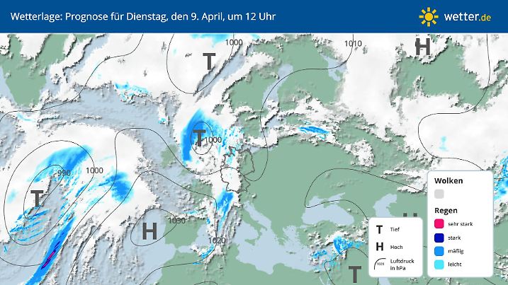 Wetterlage in Deutschland