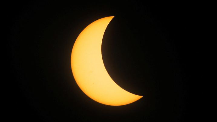 A partial solar eclipse is seen from Mazatlan, Mexico April 8, 2024. REUTERS/Henry Romero