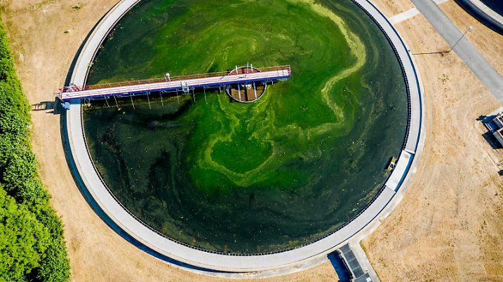 DEN BOSCH - A drone photo of a water treatment plant. (WWTP) 's-Hertogenbosch - 14 Jun 2023